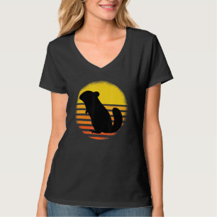 Retro Chinchilla Pocket Pet Rodent Chinchilla T-Shirt
