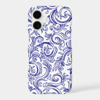 Retro Chinoiserie Blue and White Pattern