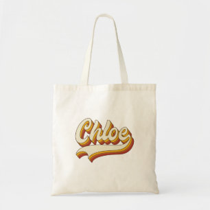 Retro Chloe Name 70s Vintage Design Tote Bag