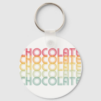 Retro Chocolate Rainbow Colour Key Ring
