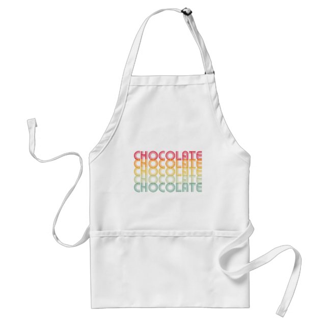 Retro Chocolate Rainbow Colour Standard Apron (Front)