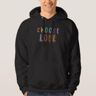 Retro Choose LGBT Love LGBTQ Gay Lesbian Trans Pri Hoodie
