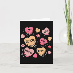Retro Christian Valentine Candy Heart Jesus Valent Card