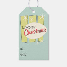 Retro Christmas 1958 Gift Tag -Customise It!