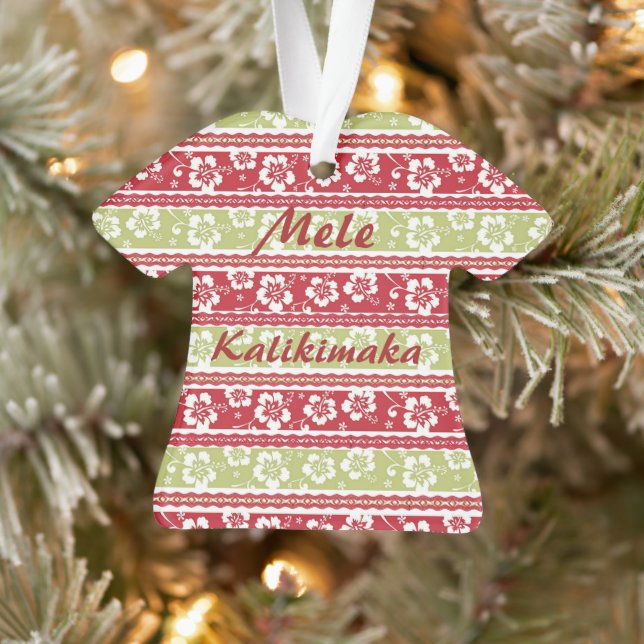 Retro Christmas Aloha Shirt Ornament (Tree)