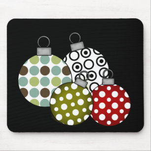 Retro Christmas Balls T-shirts and Gifts Mouse Pad