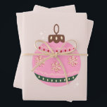 Retro Christmas Bauble Pink Holiday Wrapping Paper Sheet<br><div class="desc">Christmas Bauble - Festive Decorations – Vintage Christmas Bauble - Pink.</div>
