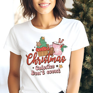 Retro Christmas Calories Don’t Count Holiday Tri-Blend Shirt