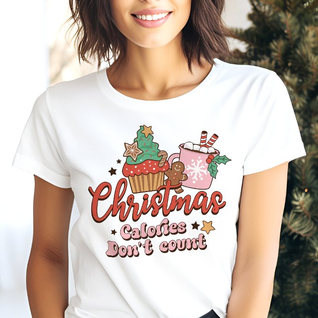 Retro Christmas Calories Don’t Count Holiday  Tri-Blend Shirt (Creator Uploaded)