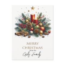 Retro Christmas Candles and Gold Holiday 