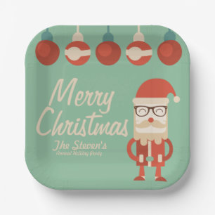 Retro Christmas Cheer! Paper Plate
