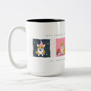 Retro Christmas Corgi Mug