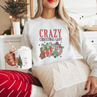 Retro Christmas Crazy Christmas Lady
