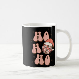 Retro Christmas Disco Ball Groovy Ho Ho Ho Santa H Coffee Mug