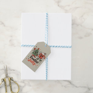 Retro Christmas Feeling Jolly Vintage Holiday Gift Tags