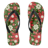 Retro Christmas Flowers 60s 70s Aesthetic Floral