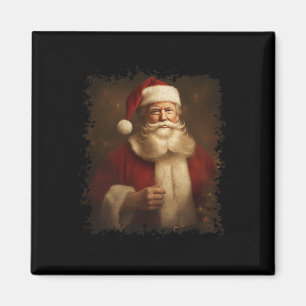 Retro Christmas Funny Trump Santa Claus Vintage Xm Magnet
