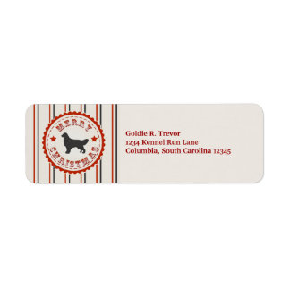 Retro Christmas Golden Retriever Personalised