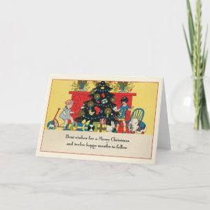 Retro Christmas Greeting Card