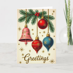 Retro Christmas Greetings Card