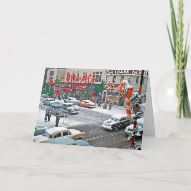 Retro Christmas Holiday Card (Front)