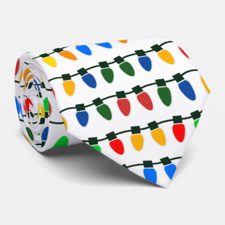 Retro Christmas Holiday Colourful String Lights Ar Tie