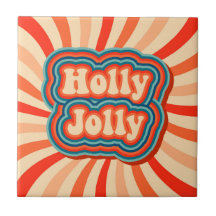 Retro Christmas Holidays Holly Jolly Typography
