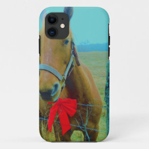 retro Christmas Horse iPhone 11 Case