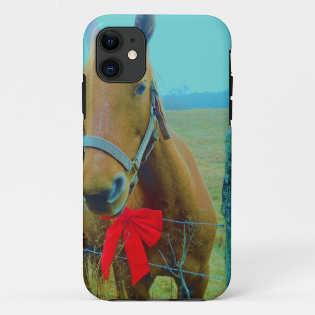 retro Christmas Horse Case-Mate iPhone Case (Back)