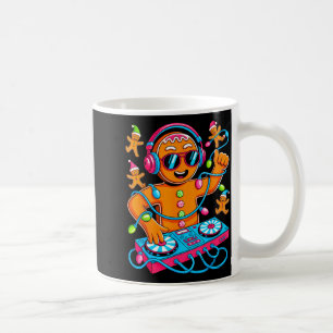 Retro Christmas House Music Gingerbread Dj Techno  Coffee Mug