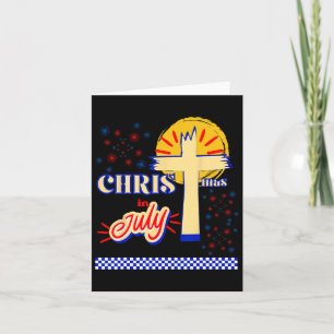 Retro Christmas In July Christian Jesus God Summer Card