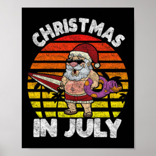 Retro Christmas In July  Poster