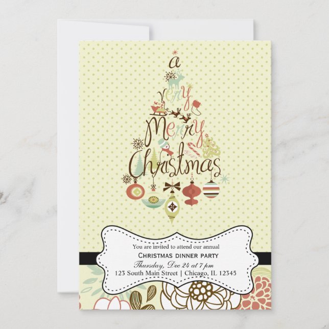 Retro Christmas Invitation (Front)