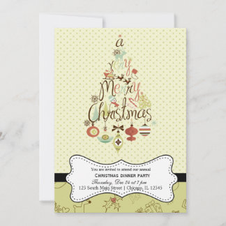 Retro Christmas Invitation