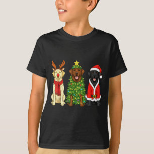 Retro Christmas Labrador Retriever Santa Reindeer  T-Shirt