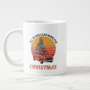 Retro Christmas Large Coffee Mug