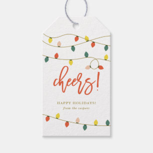 Retro Christmas Lights Holiday Gift Tag