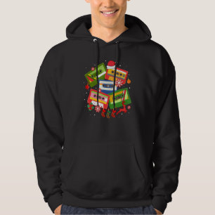 Retro Christmas Music Cassette Tapes Xmas For Men Hoodie