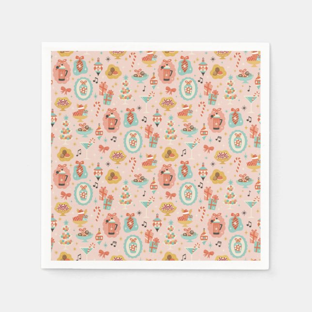 Retro Christmas Napkins (Front)