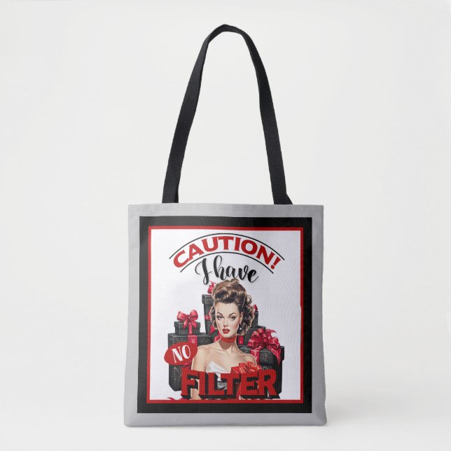 Retro Christmas No Filter Pinup Tote Bag (Front)
