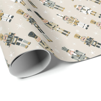 Retro Christmas Nutcrackers Wrapping Paper