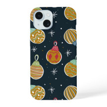 Retro Christmas Ornament Pattern Phone Case