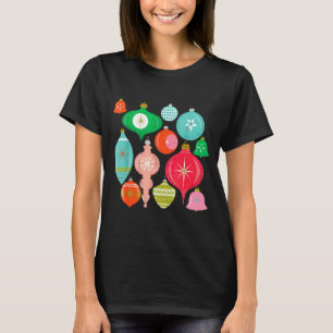 Retro Christmas Ornaments Mid Century Modern T-Shirt