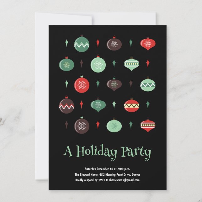 Retro Christmas Party Invitation (Front)