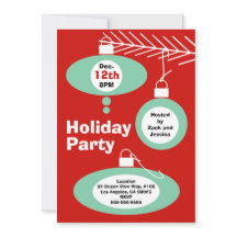 Retro Christmas Party Invitation