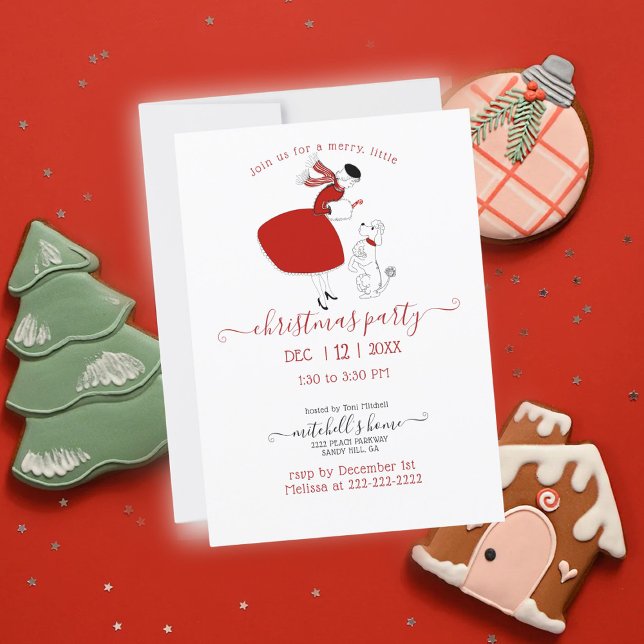 Retro Christmas Party Invitation (Fun Retro Christmas Party)