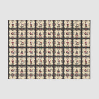 Retro Christmas Pattern Tissue Paper