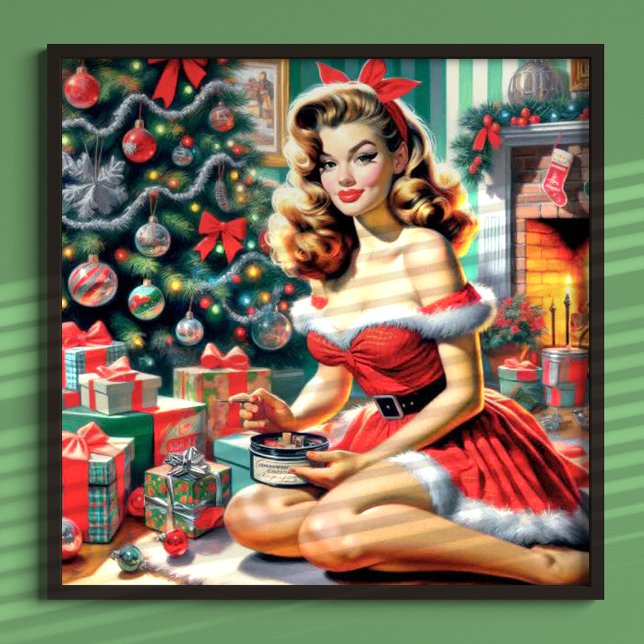 Retro Christmas Pin Up Poster (Creator Uploaded)