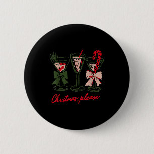 Retro Christmas Please Retro Festive Tail Coquette 6 Cm Round Badge