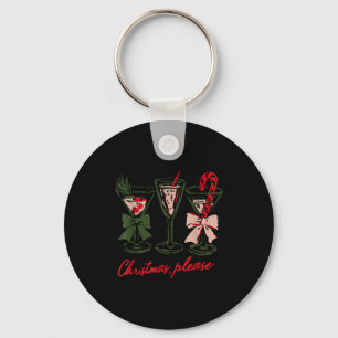 Retro Christmas Please Retro Festive Tail Coquette Key Ring
